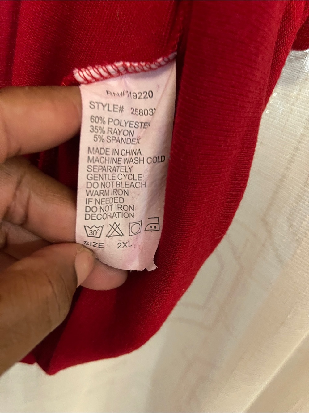 Women’s Open-Front Red Draped Cardigan - Picture 4 of 11